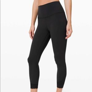 NWT lululemon black Align HR pant 25” scallop